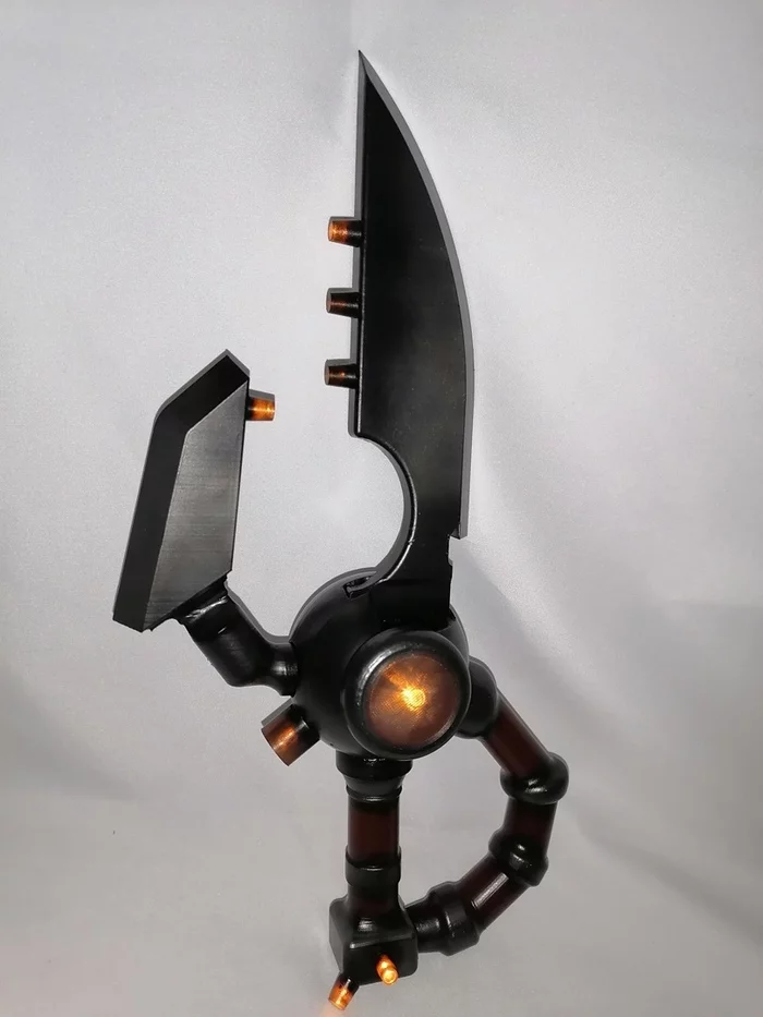 Illuminated Fantasy Sword - My, 3D печать, 3D modeling, Fantasy, Homemade, Sword, Cosplay, Needlework without process, Craft, Longpost