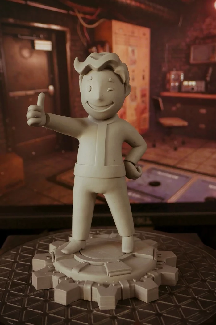 Vault-boy, handmade figurine - My, Fallout, Fallout 4, Vault boy, Game art, Games, Gamers, Asylum, Sculpture, Figurines, Handmade, Longpost
