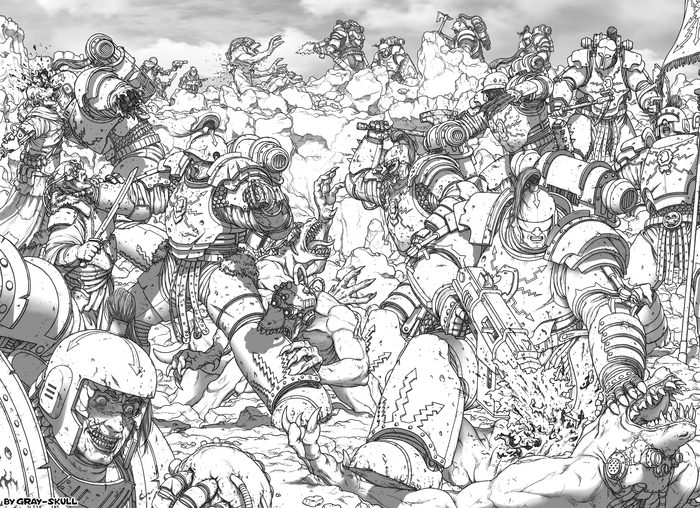  (  ) (by Gray-Skull) Warhammer 40k, Warhammer, Wh Art, Gray-skull, Thunder Warriors, , , -