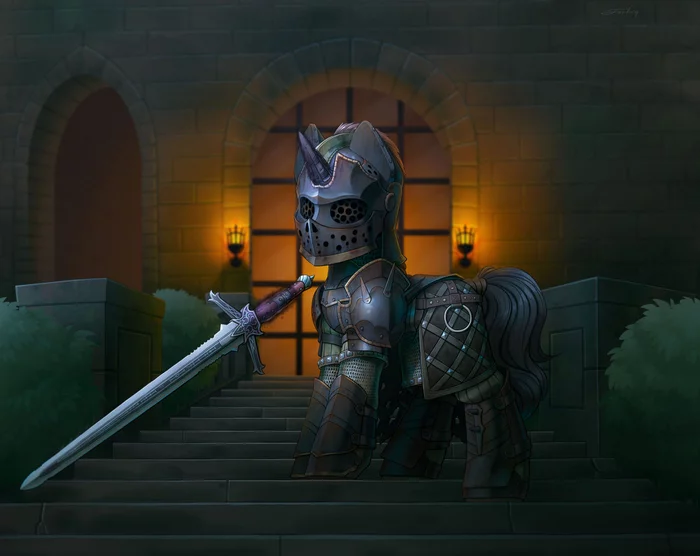 Apollyon - My little pony, Original character, Sword, For honor, Ponification, Dipfanken