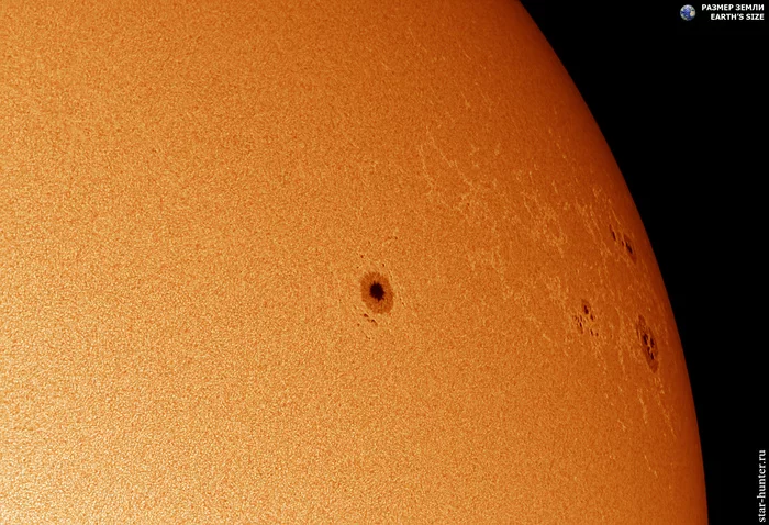 Sunspot, April 28, 2022, 10:49 AM - My, The sun, Astrophoto, Astronomy, Space, Starhunter, Anapa, Anapadvor, Video, Soundless