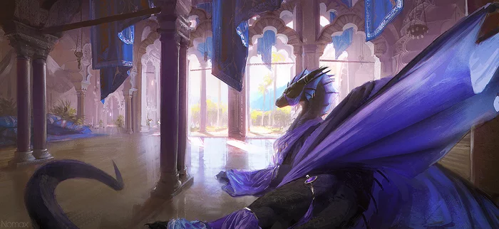 Dragon Palace - Art, The Dragon, Fantasy, Nomax, Castle