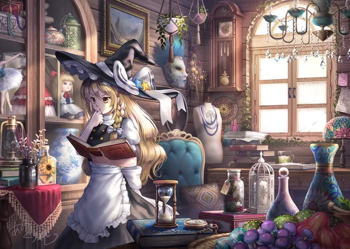 Kirisame marisa - Touhou, Kirisame marisa, Shanghai Doll, Anime, Anime art, Aotsuki tenere