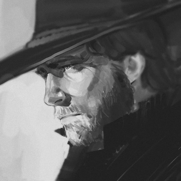 Goodbye, Mr. Morgan - My, Art, Red dead redemption, Digital, Digital drawing, Game art