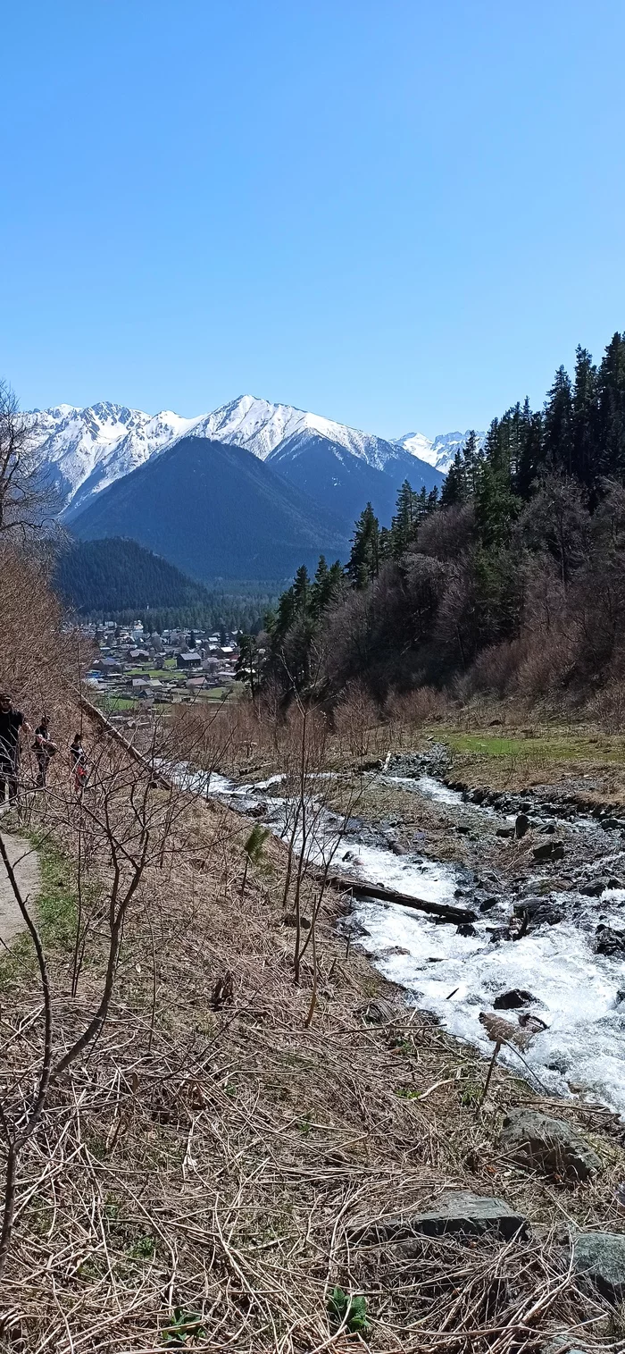 Karachay-Cherkessia, Arkhyz, Dombai. April 2022 - My, Mobile photography, Nature, The nature of Russia, Photo on sneaker, Longpost, Karachay-Cherkessia, Dombay, Arkhyz
