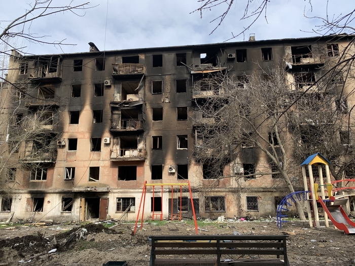 Мариуполь Мариуполь, Война, Руины, Фотография, Негатив, Длиннопост, Политика
