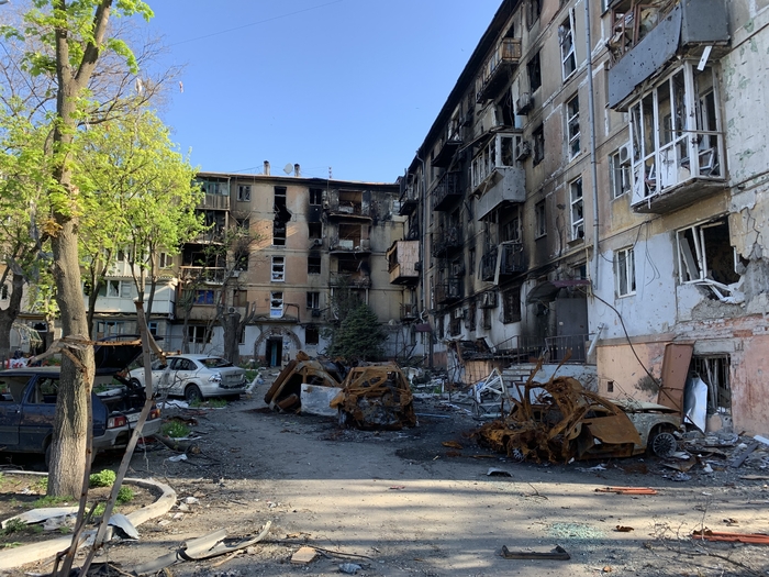 Мариуполь Мариуполь, Война, Руины, Фотография, Негатив, Длиннопост, Политика