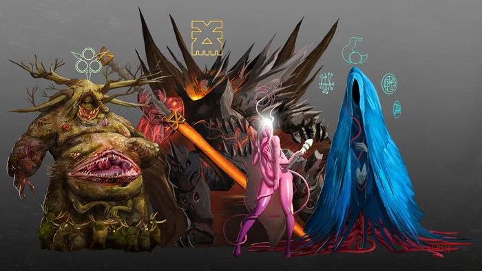 Avatars of the Gods - Warhammer 40k, Wh Art, Chaos daemons, Gods of Chaos