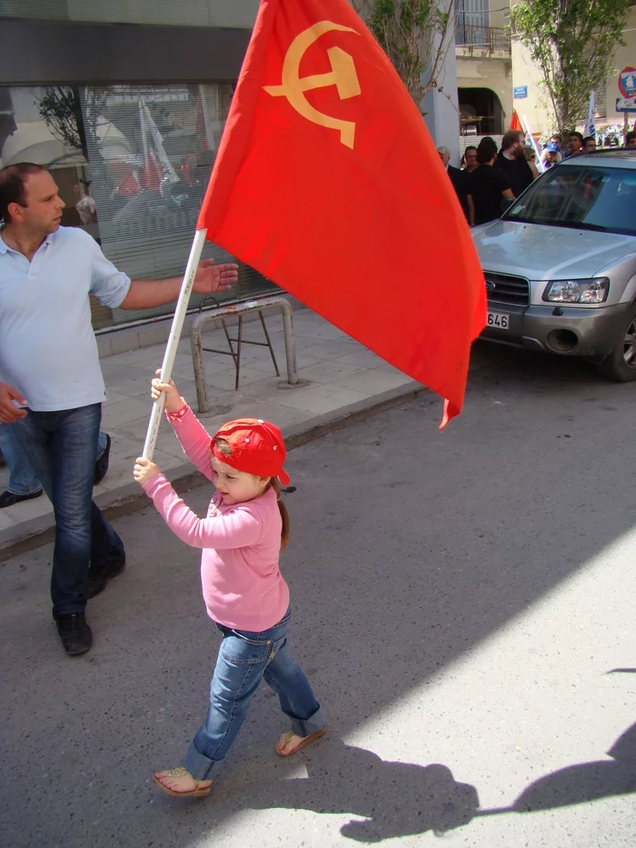 The future belongs to us! Way for the Young - The photo, Flag, Hammer and sickle, Children, Youth, Society, Milota, the USSR