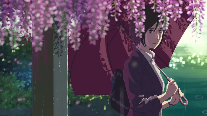 Wisteria in the Garden of Fine Words - Overview, Plants, Garden, Flowers, What to see, Review, Drama, What to read?, I advise you to look, Makoto Shinkai, Kotonoha no Niwa, Longpost