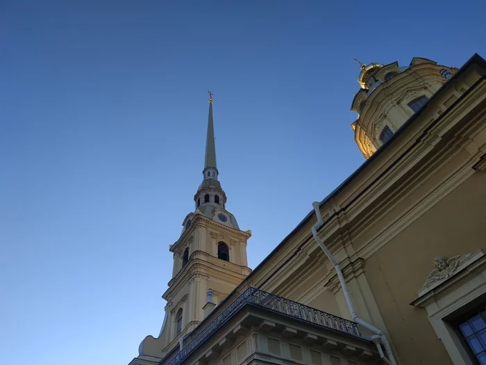 Мирное питерское небо - Моё, Фотография, Мобильная фотография, Петропавловская крепость, Небо