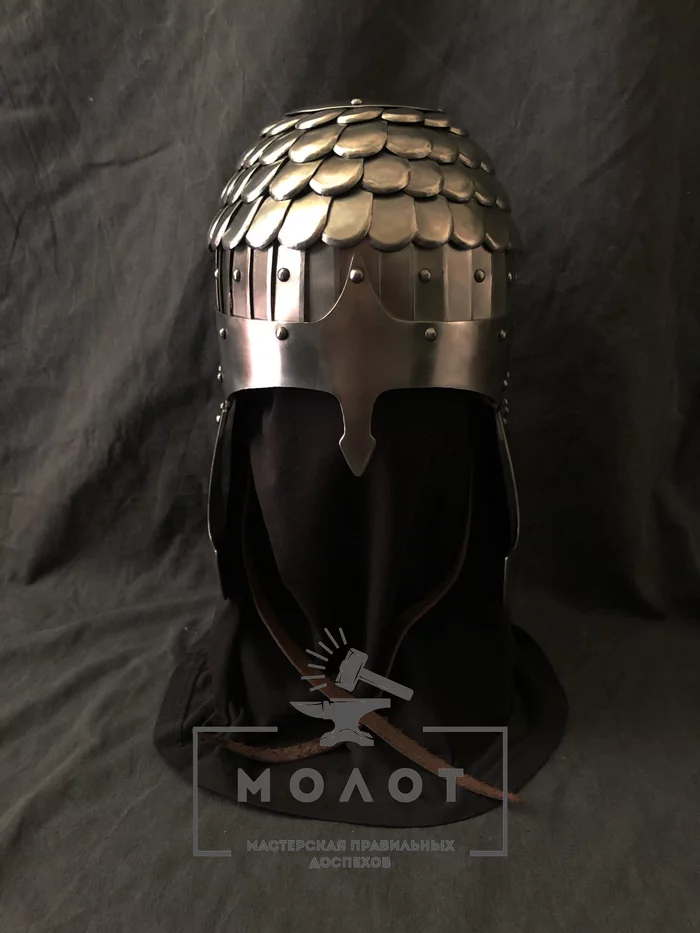 Helmet from the ground burial ground Volna-1 - My, Scythians, Helmet, Reconstruction, Story, Archeology, Mound, Longpost, Wave-1