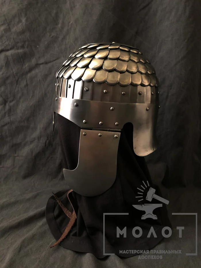 Helmet from the ground burial ground Volna-1 - My, Scythians, Helmet, Reconstruction, Story, Archeology, Mound, Longpost, Wave-1