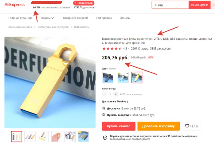 Fake flash drives for 2 TB - My, Announcement on avito, Freaks, Avito, AliExpress, Divorce for money, Ozon, Negative, Wildberries, Yula, Flash drives, HDD, Longpost