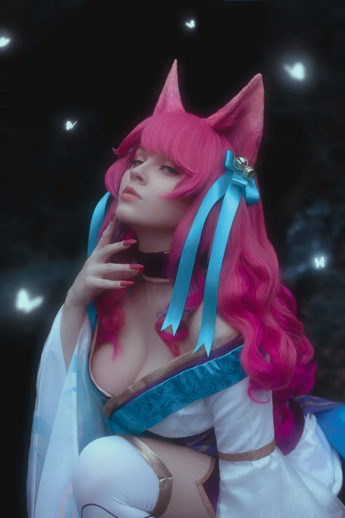 Ari Spirit of Blossom / Cosplay / - My, Computer games, Cosplay, League of legends, Ahri, Kimono, Kitsune, Longpost