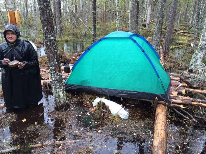 Let's go camping - they said .... It will be fun - they said ... - Tent, Nature, Weather, Hike, Rain