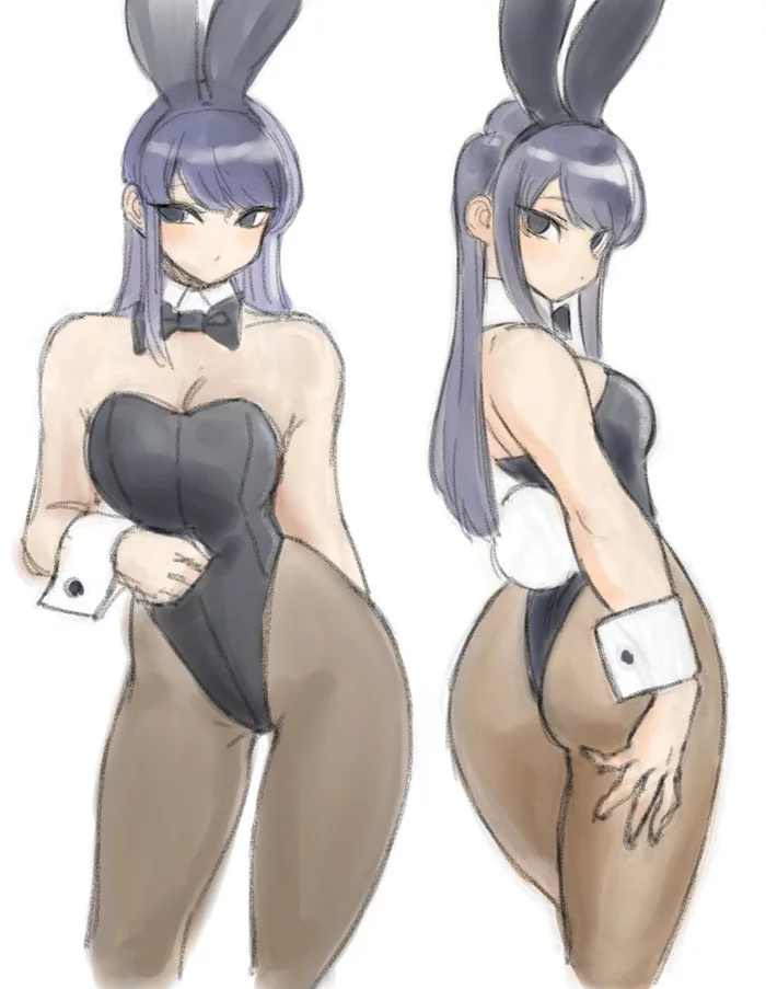 Кролик Коми-сан - NSFW, Аниме, Anime Art, Komi-San wa Comyushou desu, Shouko Komi, Bunnysuit