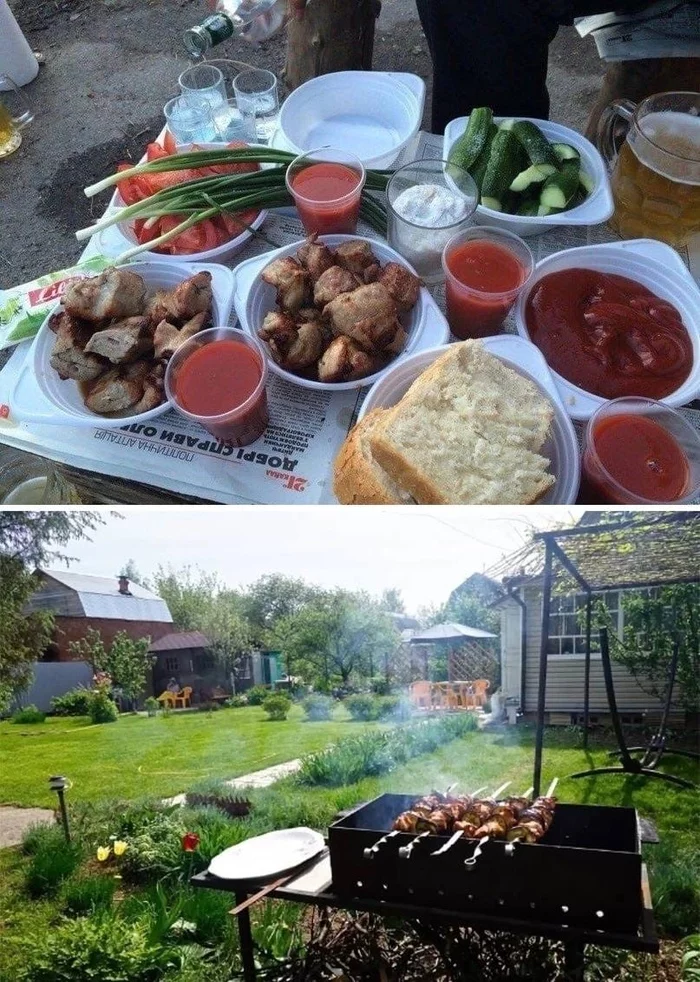 Not near, but always in my thoughts - Shashlik, Dacha, Vodka, Beer, Meat, Relaxation, The May holidays, Food, A wave of posts