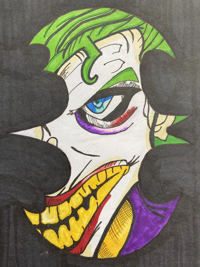 Joker - My, Joker, Batman, Art, Drawing, Bat