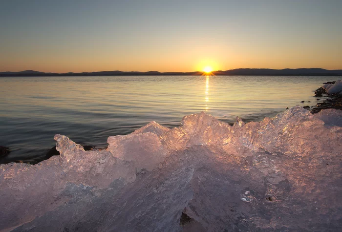 The last sunset of winter ice - My, Lake, The nature of Russia, Ural, beauty of nature, The photo, Nikon, Irtyash, Nature