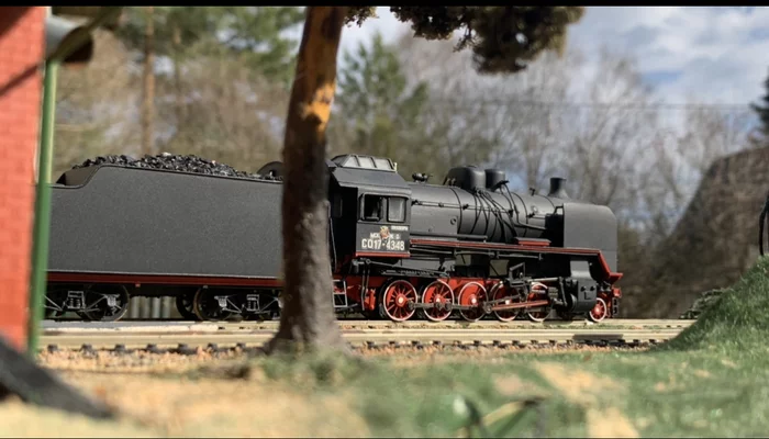 Several country photos of a steam locomotive - My, Locomotive, Diorama, Sergo Ordzhonikidze, Scale model, Railway, Scale, Dacha, Longpost