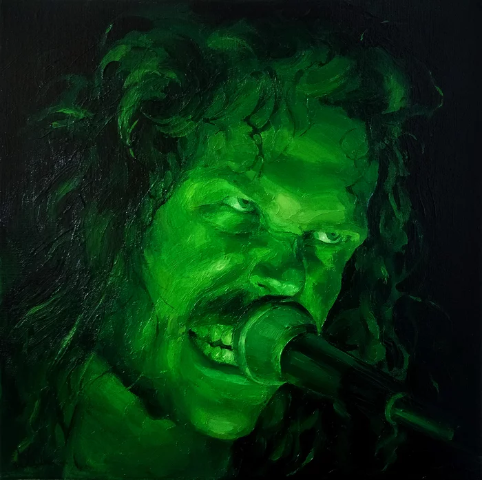 Hat - My, Oil painting, Metallica, James Hetfield