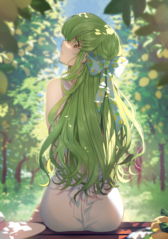 C.C Anime Art, , CC (Code Geass), Code Geass