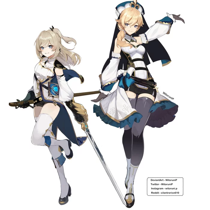 How to make genshin characters even better - Anime, Anime art, Genshin impact, Ningguang, Beidou, Barbara, Fischl, Sucrose, Diona, Klee, Bennett, Longpost