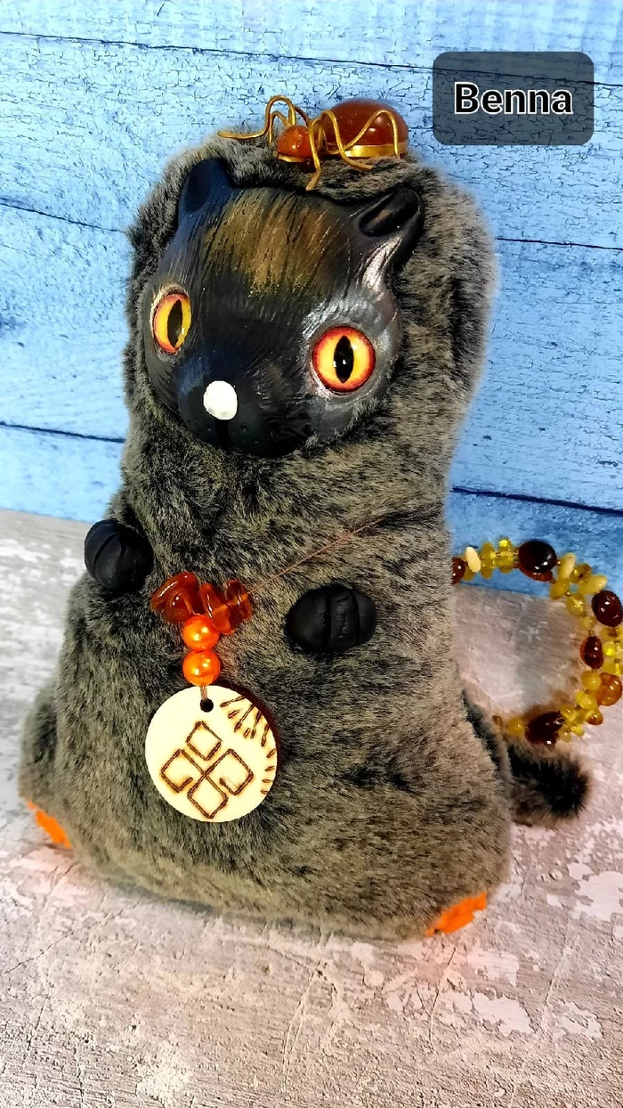 Mixed media toy - My, cat, Mixed media, Author's toy, Polymer clay, Workshop, Exclusive, Handmade, Longpost