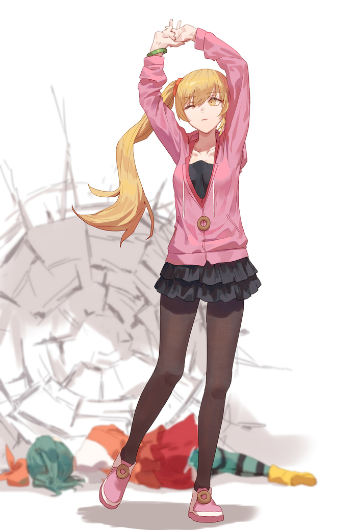 Oshino Shinobu Monogatari series, Nisemonogatari, Shinobu Oshino, Yotsugi Ononoki, Anime Art, 