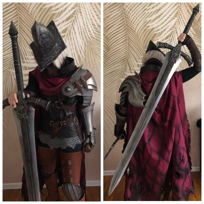 Costest of the Guardian of the Abyss from Dark souls 3 - My, Dark souls, Cosplay, Abyss watchers, Guardians of the Abyss, Fantasy, Craft, Weapon
