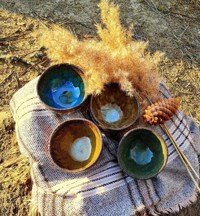 Handmade bowls - My, Ceramics, Glaze, Clay, Bowl, Longpost, Needlework without process, Bowl, 