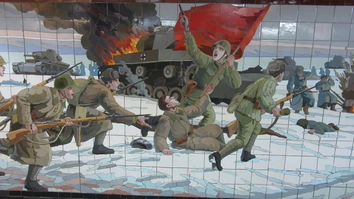 Rostov mosaic: the feat of S.M. Oganova - The Second World War, The Great Patriotic War, Mosaic, Feat, Everlasting memory, История России, History of the USSR, Heroes, Longpost, Video, Soundless, Vertical video