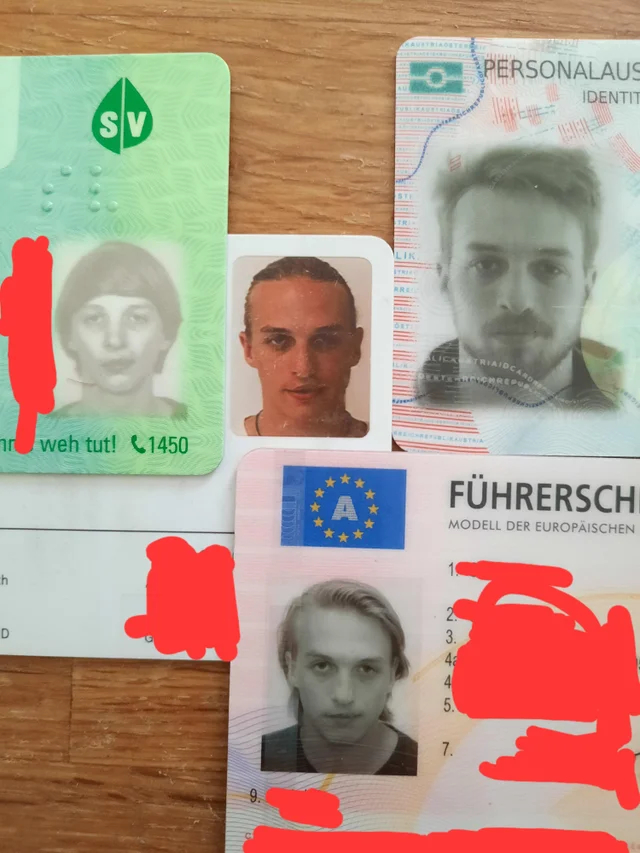 Guy looks like 4 different people on 4 valid IDs - Identity, Identity card