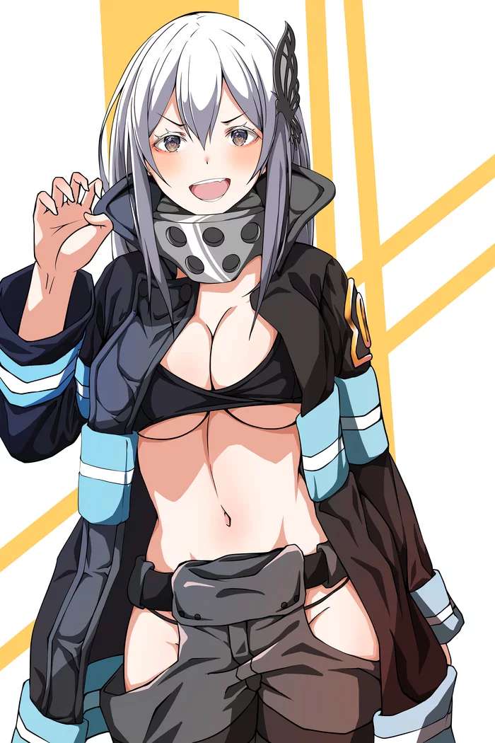 Firefighter Echidna - NSFW, Re: Zero Kara, Echidna, Enen no shouboutai, Anime art, Anime, Crossover