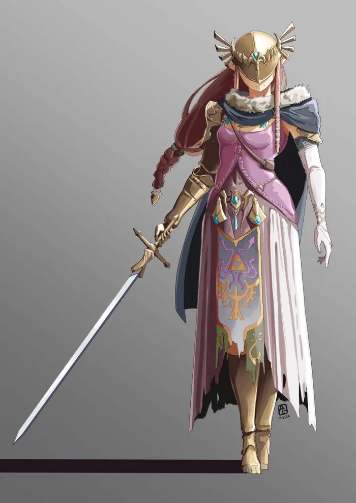 Zelda, blade of Hylia - The legend of zelda, Elden Ring, Princess zelda, Malenia, Games, Art, Crossover