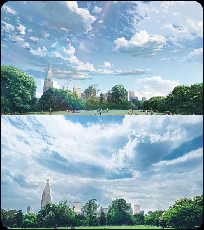 An anime frame of Makoto Shinkai and a photo of a real place - Anime, Kotonoha no Niwa, Makoto Shinkai, Overview, What to see, I advise you to look, Drama