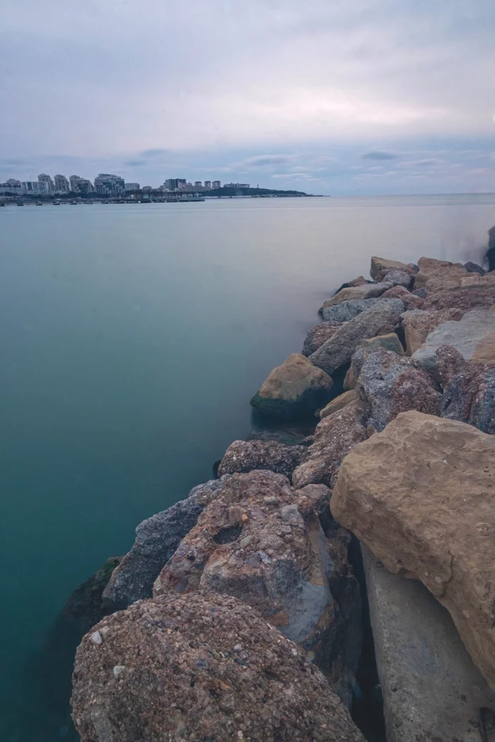 Gelendzhik bay - My, The photo, Beginning photographer, Sea, A rock, Bay, Gelendzhik, Long exposure, Canon