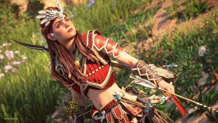 Beautiful Aloy, Horizon II: Forbidden West - My, Games, Girls, Milota, Eloy, Horizon forbidden west, Screenshot, beauty, Love, Gorgeous, Smile, Longpost