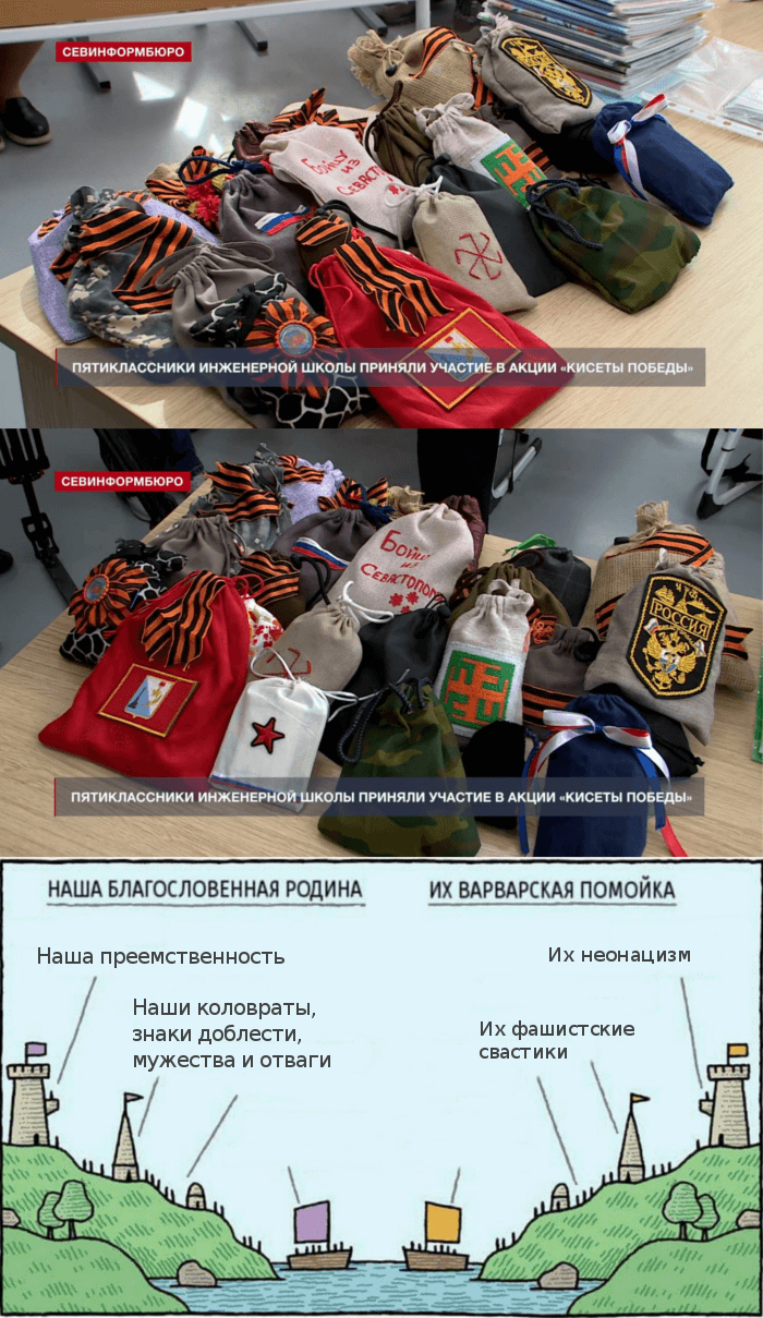 Pouches of Victory - Double standarts, Kolovrat, Swastika, news, Video, Longpost