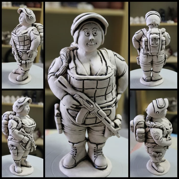 Strong and independent, which is normal in Tarkov - My, Needlework without process, Ceramics, His own ceramist, Collectible figurines, Figurines, Statuette, Escape From tarkov