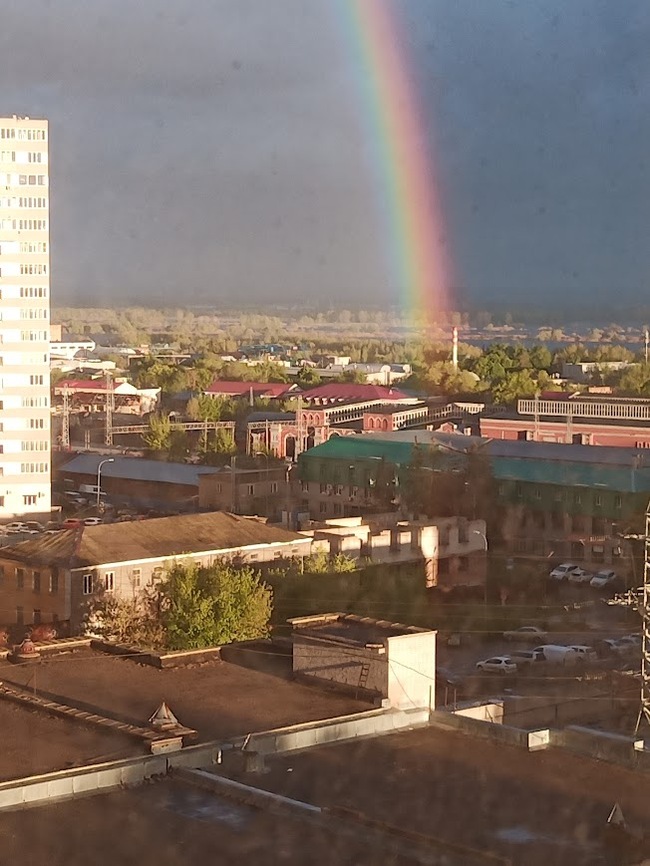 Так вот где лепрекон прячет свой горшочек с золотом! - Моё, Радуга, Гроза, Дождь