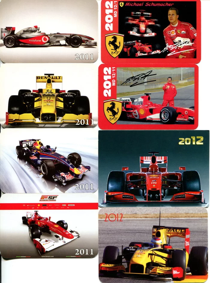 My collection of calendars. may 13. The day of the first race of the world championship in the class Formula 1 - My, The calendar, Collecting, Collection, Formula 1, Auto, Автоспорт, Michael Schumacher, Vitaliy Petrov, Race, Longpost