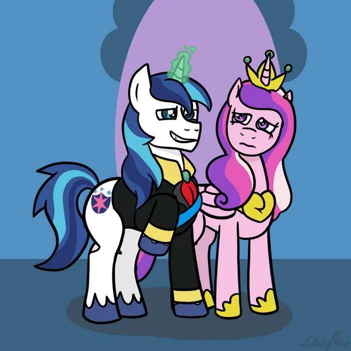 Came from the other side - My little pony, Princess cadance, Shining armor, Queen chrysalis