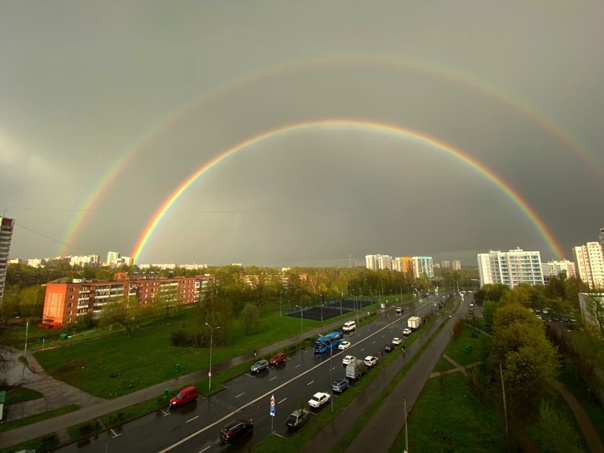 Радуга радует - Радуга, Красота природы, Двойная Радуга