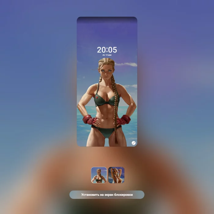 Background on the phone#2 pigtails - Drawing, Street fighter, Cammy white, Girls, Strong girl, Summer, Swimsuit, Ivan Talavera, Art, Phone wallpaper, Longpost