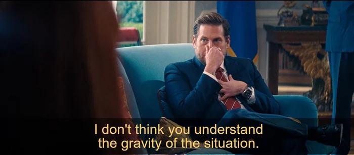 Gravity of the situation. Another pun in English - My, English language, English by TV series, Pun, Wordplay, Etymology, Don't Look Up (film)