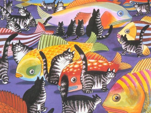 Here they show the fish! - Do you sell fish?, Art, Fat cats, cat