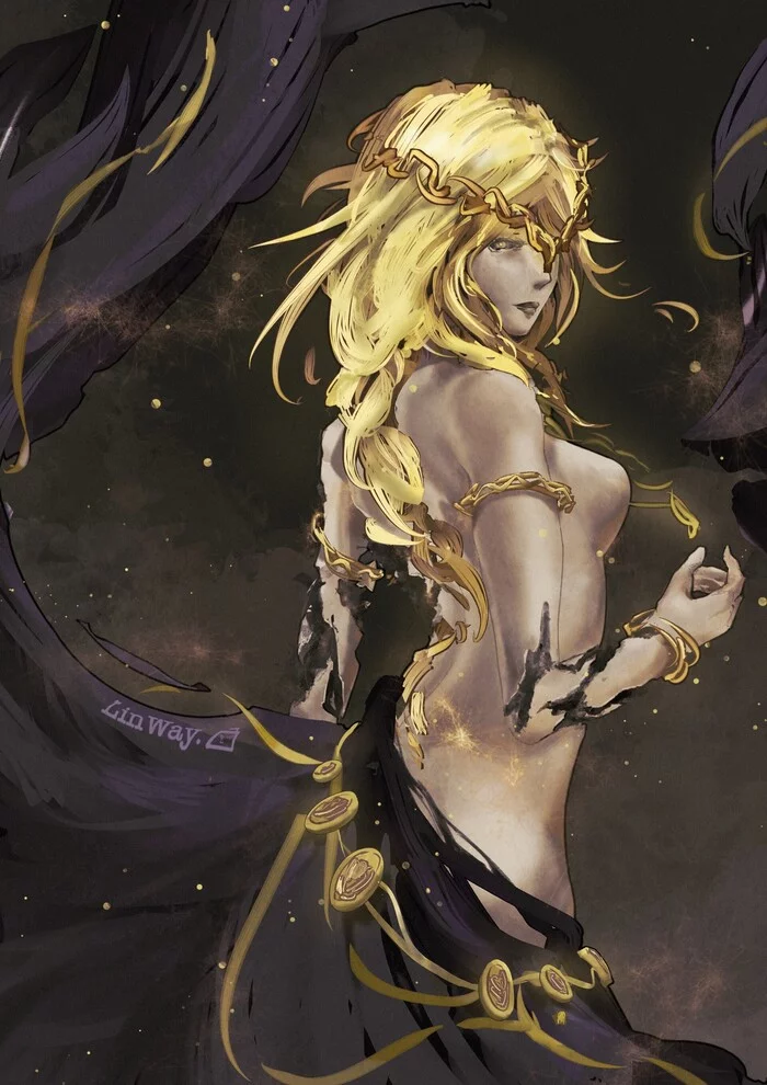 Queen Marika - NSFW, Drawing, Elden Ring, Marika, Nudity, Girls, Art, Marika