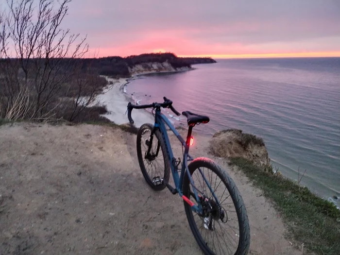 Evening bike ride - A bike, Sunset, Sea, Kaliningrad, Kaliningrad region, Longpost